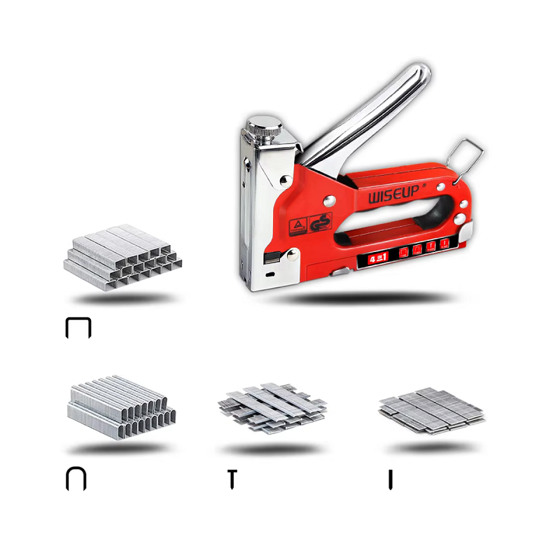 Wiseup 4 in 1 Heavy Duty Manual Wood Hand Stapler Gun for Upholstery, Fixing, Material, Decoration, Carpentry, Furniture Price in Pakistan